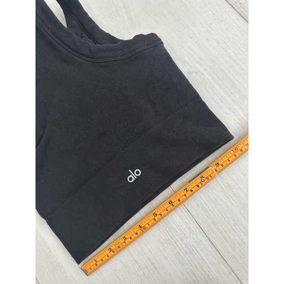Alo Cropped Tank Top Sz S Black - Picture 6 of 6